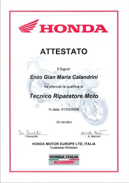 Honda certifica null in null